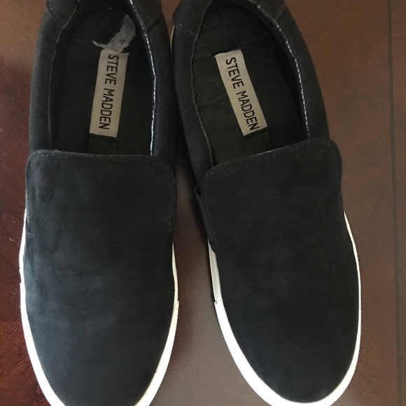 Steve Madden Black Slip On Sneakers Size 6 - Picture 3 of 7